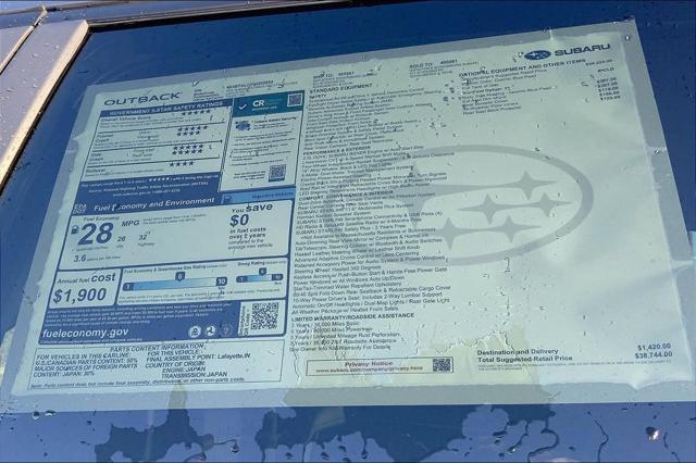 new 2025 Subaru Outback car, priced at $38,744