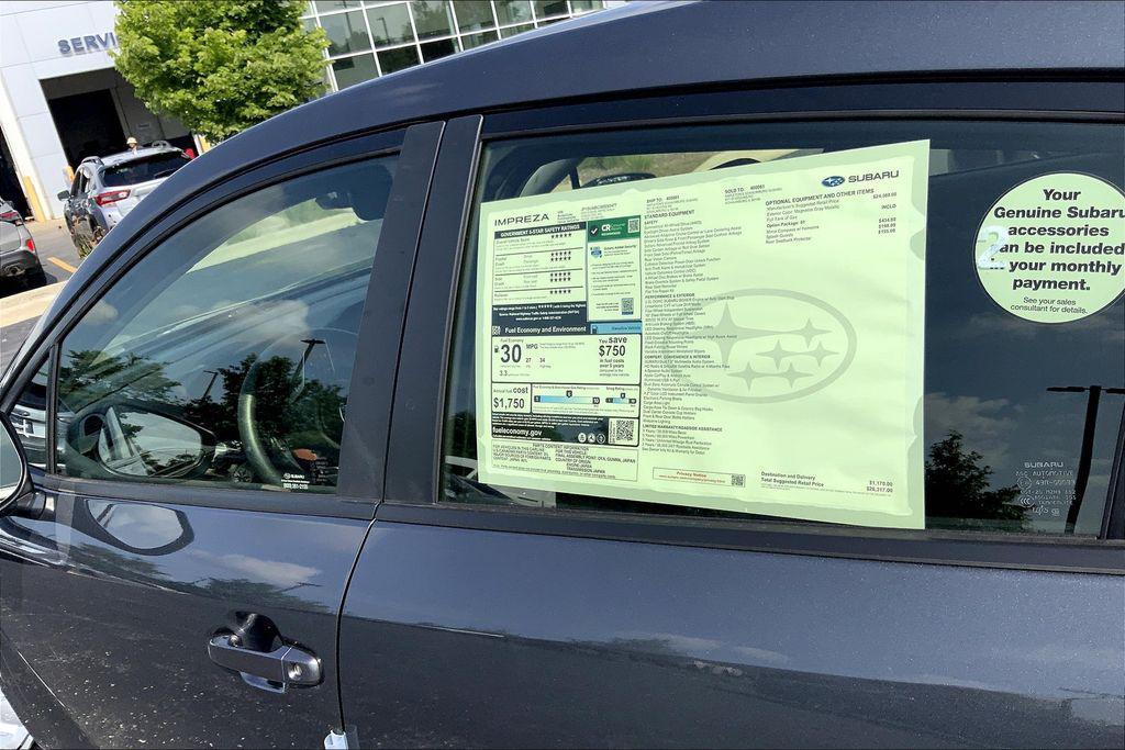 new 2025 Subaru Impreza car, priced at $26,317