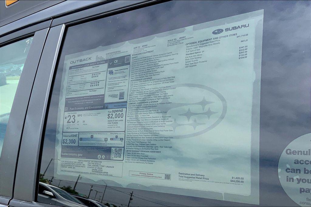 new 2025 Subaru Outback car, priced at $44,250