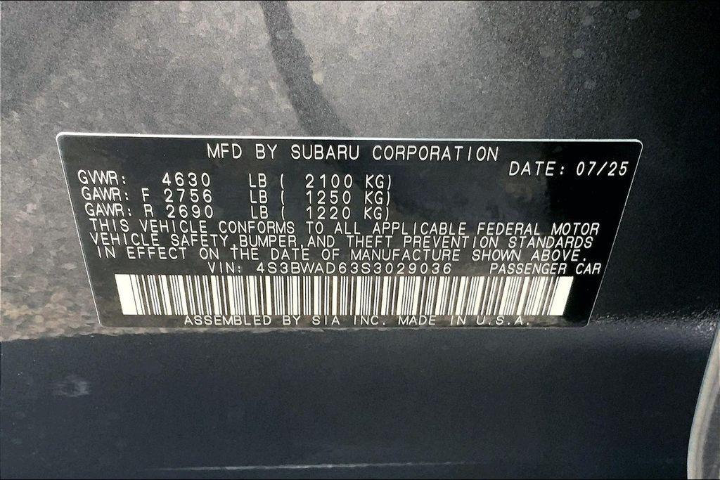 new 2025 Subaru Legacy car, priced at $32,079