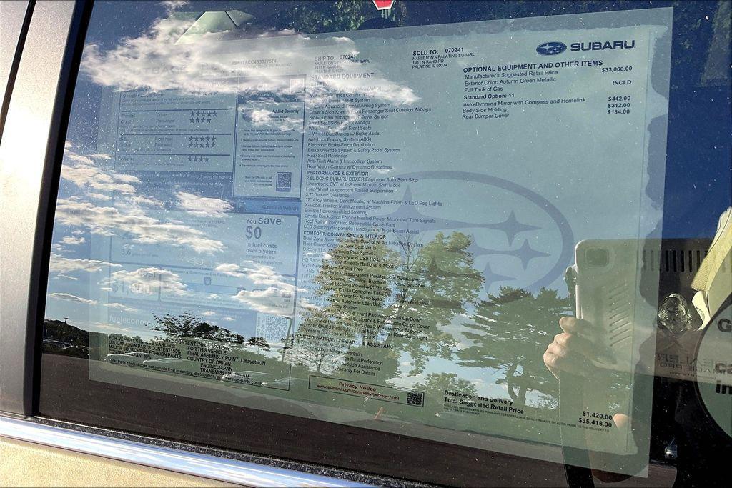 new 2025 Subaru Outback car, priced at $35,418