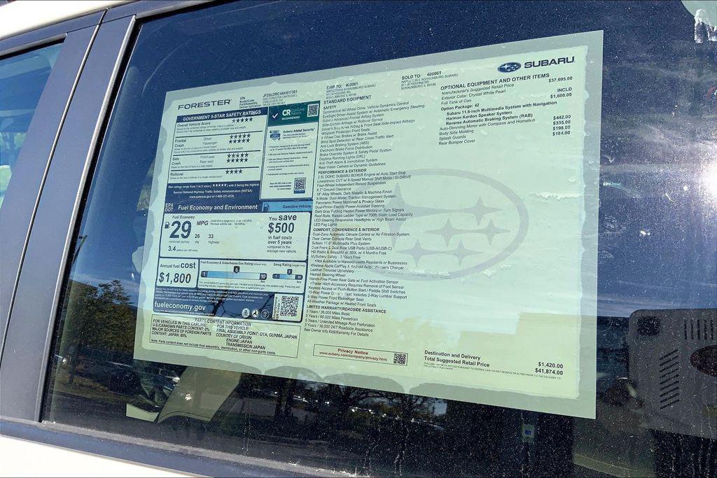 new 2025 Subaru Forester car, priced at $41,874