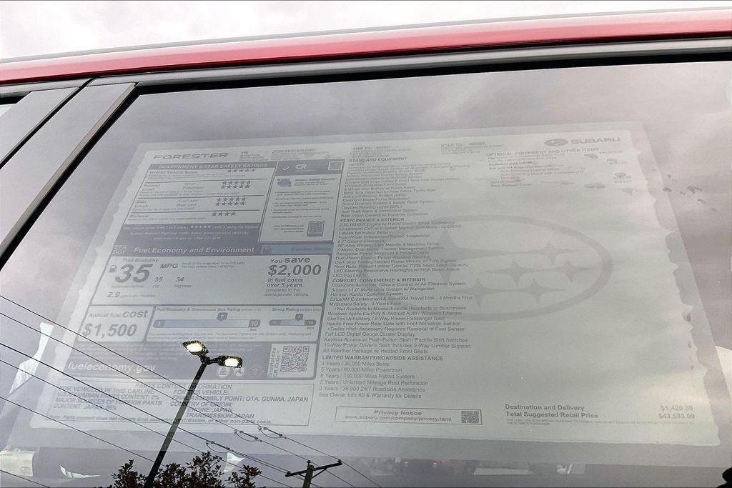 new 2025 Subaru Forester Hybrid car, priced at $43,593