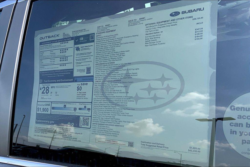 new 2025 Subaru Outback car, priced at $42,336