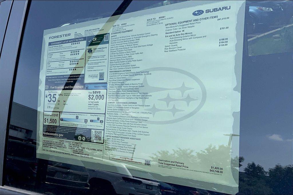 new 2025 Subaru Forester Hybrid car, priced at $43,748
