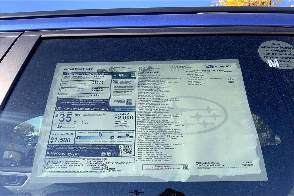 new 2025 Subaru Forester Hybrid car, priced at $39,389