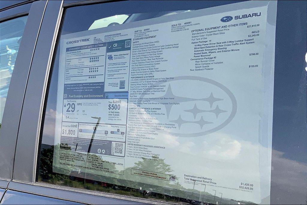 new 2025 Subaru Crosstrek car, priced at $32,426