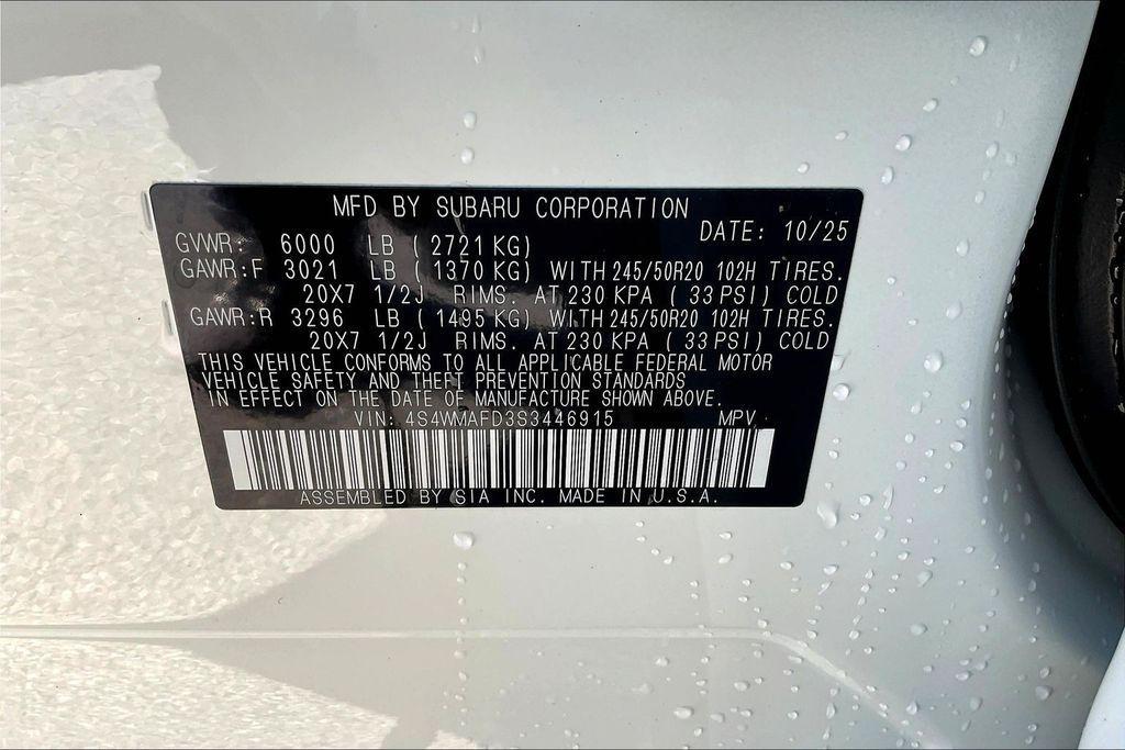 new 2025 Subaru Ascent car, priced at $46,492