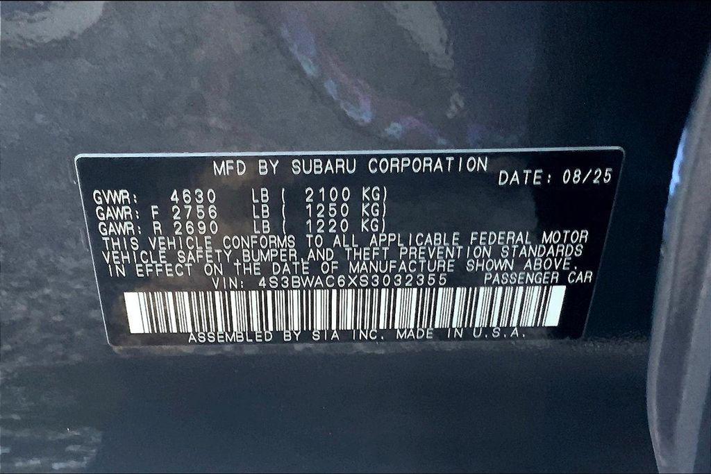 new 2025 Subaru Legacy car, priced at $30,924