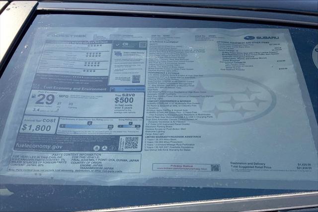 new 2025 Subaru Crosstrek car, priced at $31,634