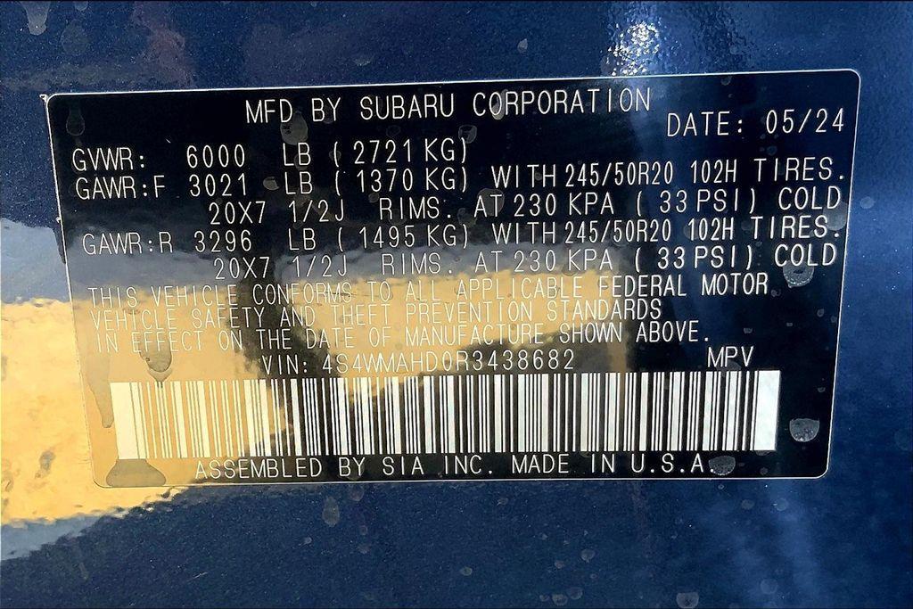 new 2024 Subaru Ascent car, priced at $44,080