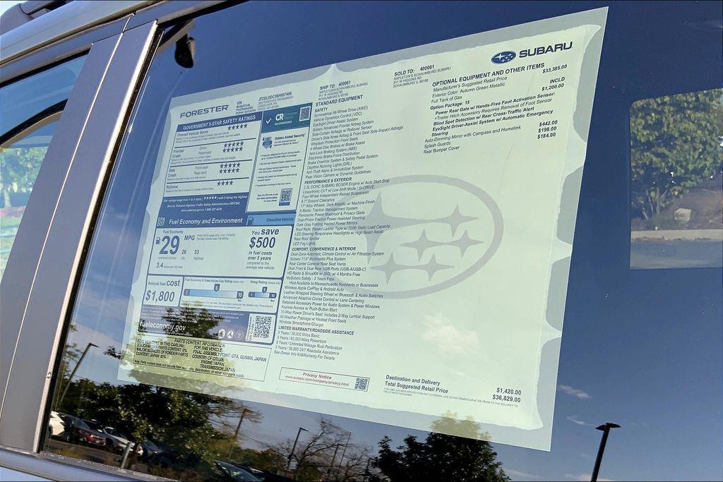 new 2025 Subaru Forester car, priced at $36,829