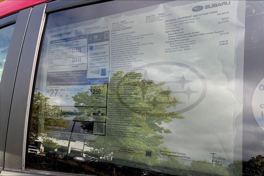 new 2025 Subaru Crosstrek car, priced at $38,189