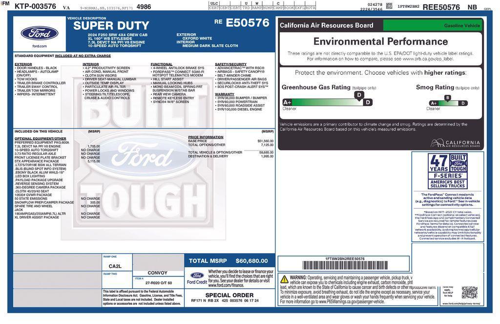 new 2024 Ford F-250 car, priced at $52,496
