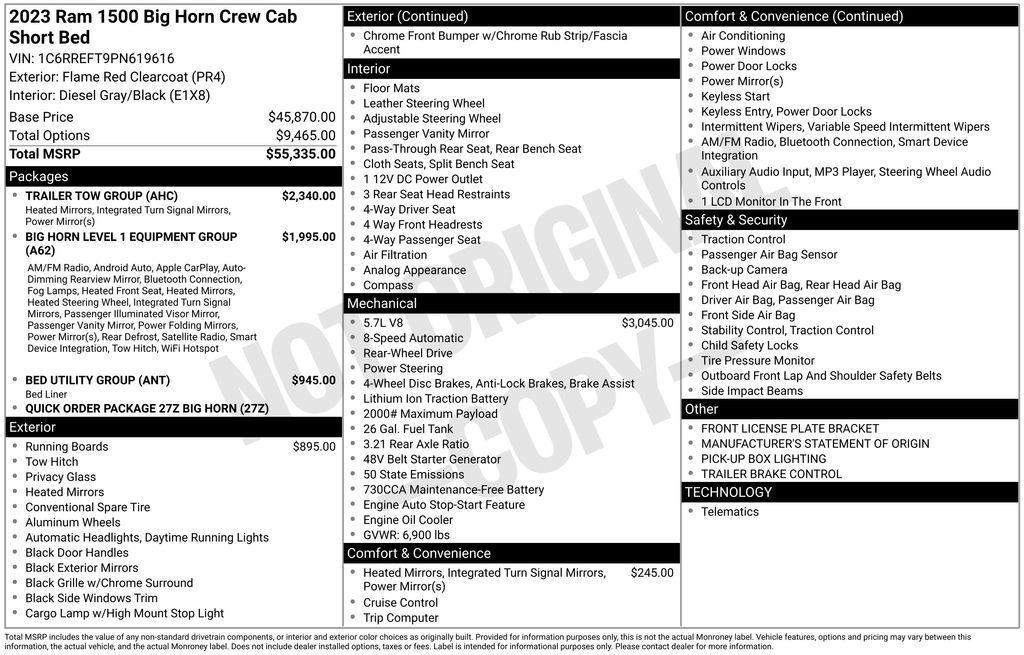 used 2023 Ram 1500 car, priced at $30,208