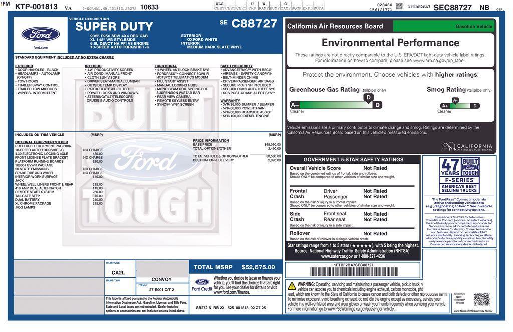 new 2025 Ford F-250 car, priced at $46,879