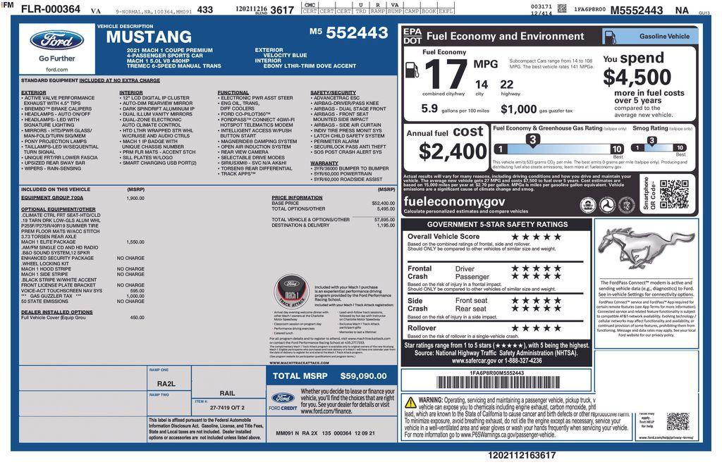 used 2021 Ford Mustang car, priced at $49,742