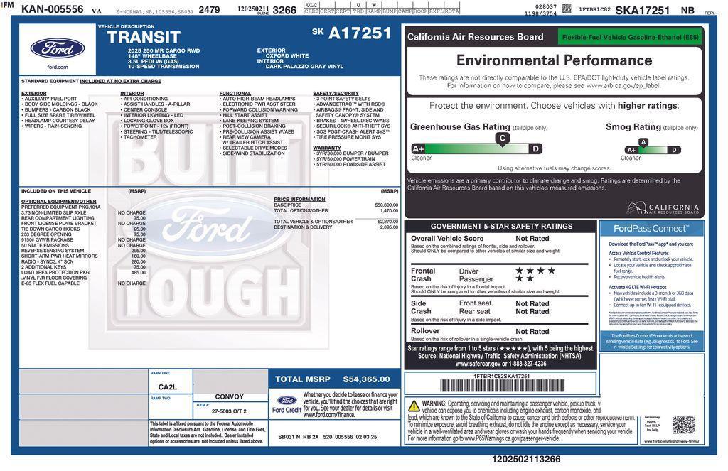 new 2025 Ford Transit-250 car, priced at $49,928
