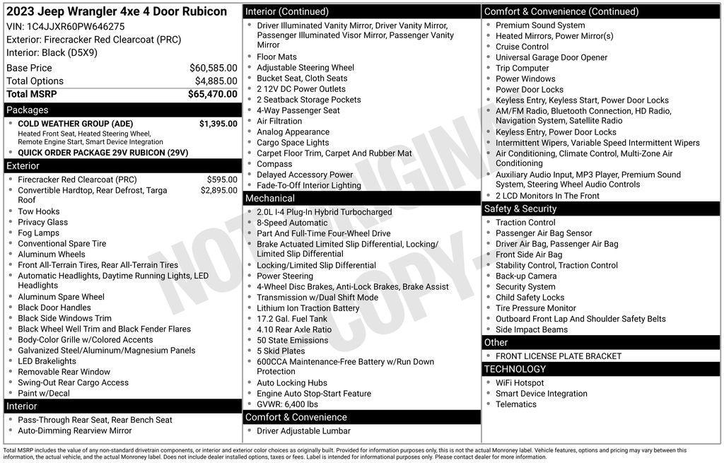 used 2023 Jeep Wrangler 4xe car, priced at $32,916