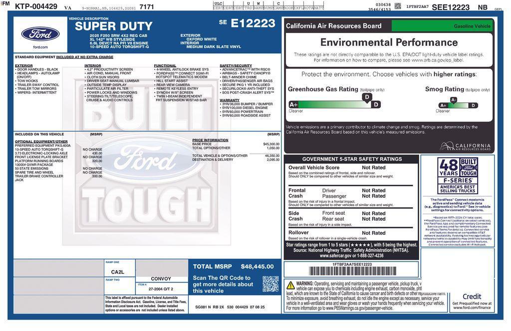 new 2025 Ford F-250 car, priced at $41,205