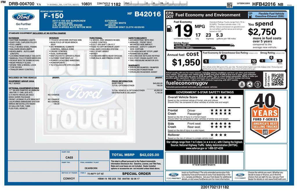 used 2017 Ford F-150 car, priced at $24,949