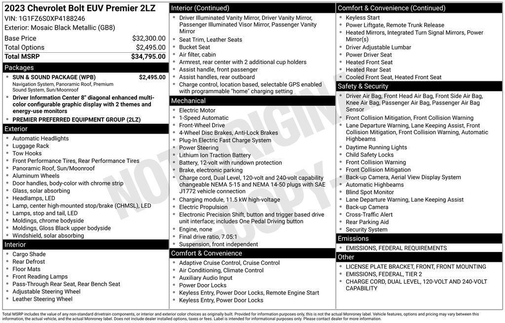 used 2023 Chevrolet Bolt EUV car, priced at $23,994