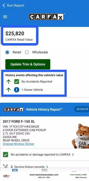 used 2017 Ford F-150 car, priced at $19,995