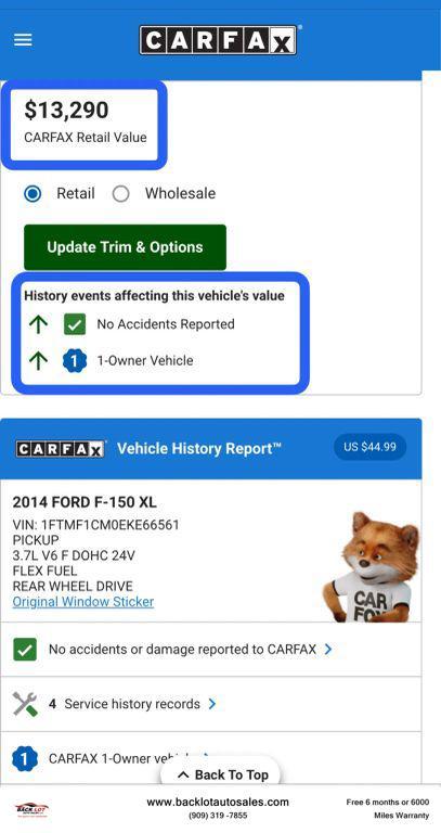 used 2014 Ford F-150 car, priced at $11,995