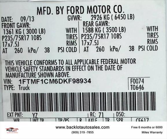 used 2013 Ford F-150 car, priced at $10,995
