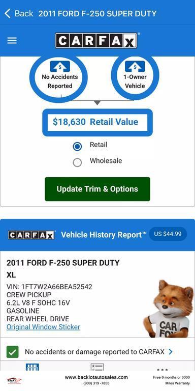 used 2011 Ford F-250 car, priced at $14,500