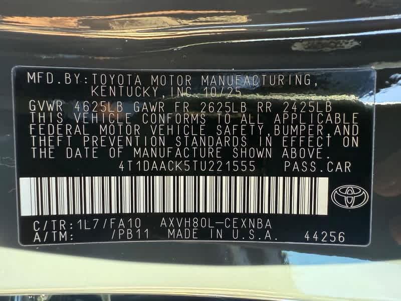 new 2026 Toyota Camry car, priced at $29,102