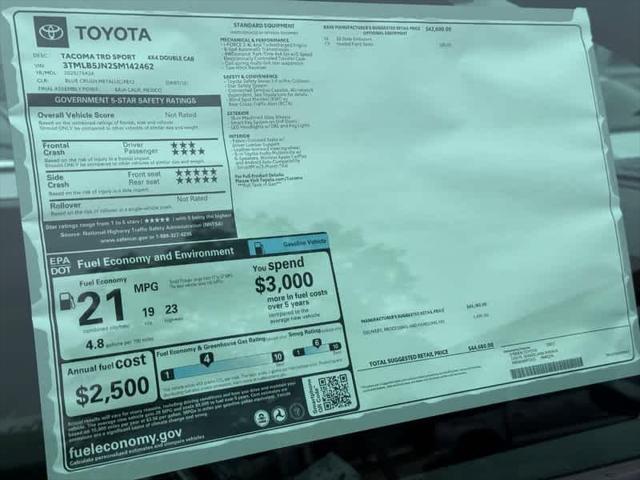 new 2025 Toyota Tacoma car, priced at $43,043