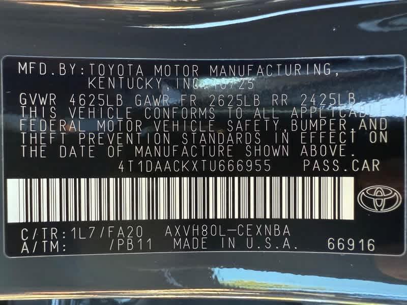 new 2026 Toyota Camry car, priced at $29,103