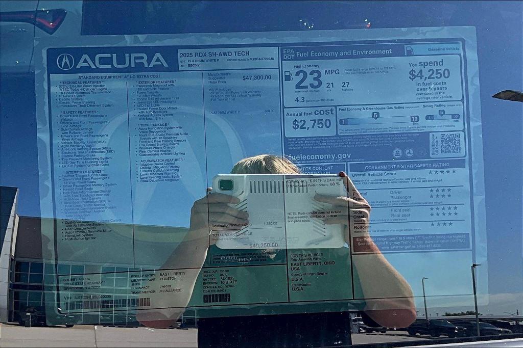 new 2025 Acura RDX car, priced at $49,250