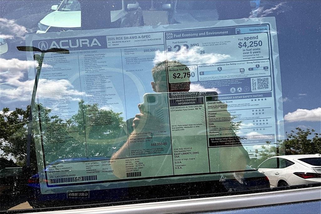new 2025 Acura RDX car, priced at $52,250