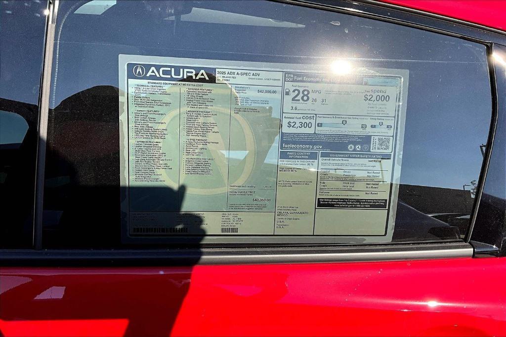 new 2025 Acura ADX car, priced at $43,350