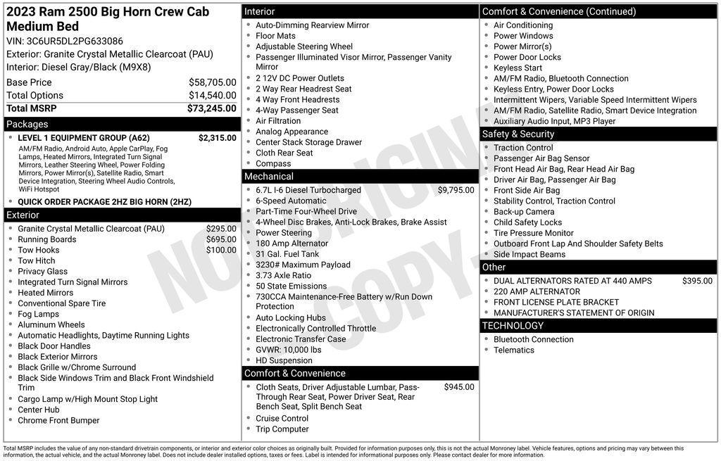 used 2023 Ram 2500 car, priced at $44,681