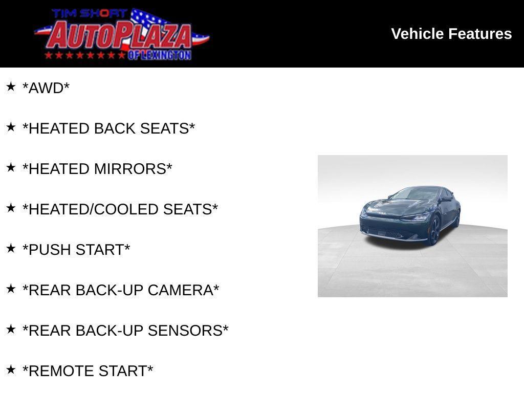 used 2023 Kia EV6 car, priced at $31,500
