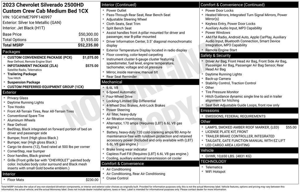used 2023 Chevrolet Silverado 2500 car, priced at $44,000
