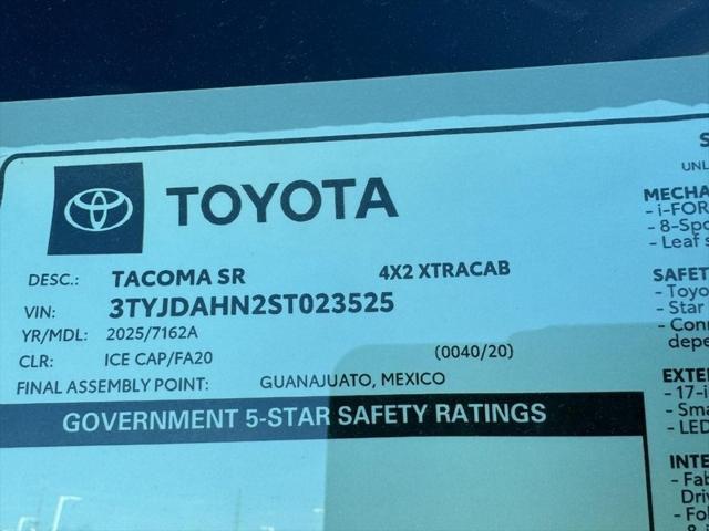 new 2025 Toyota Tacoma car, priced at $34,354