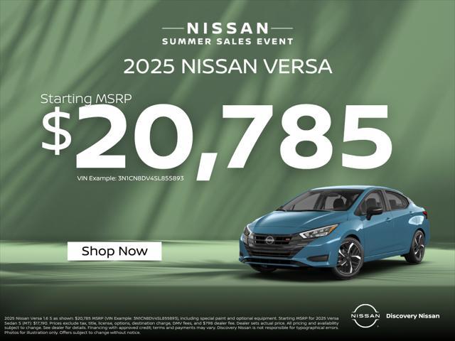new 2025 Nissan Versa car, priced at $18,930