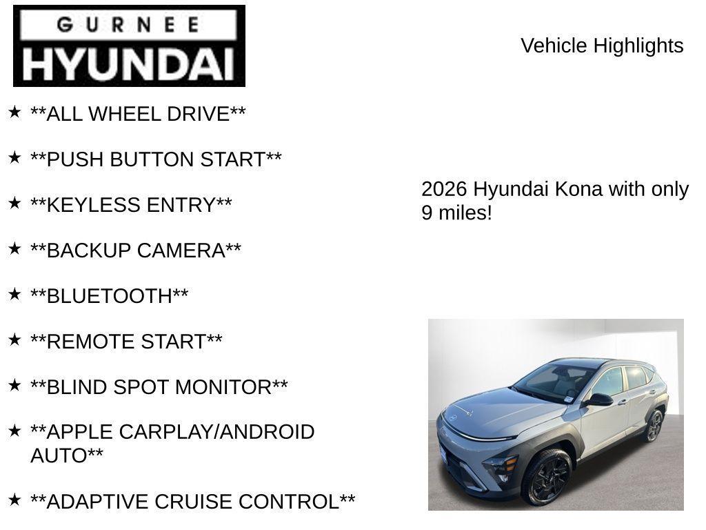 new 2026 Hyundai Kona car, priced at $28,411