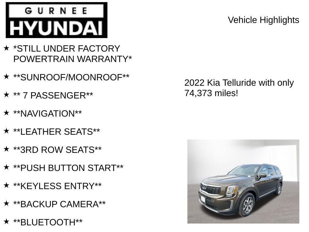 used 2022 Kia Telluride car, priced at $25,873
