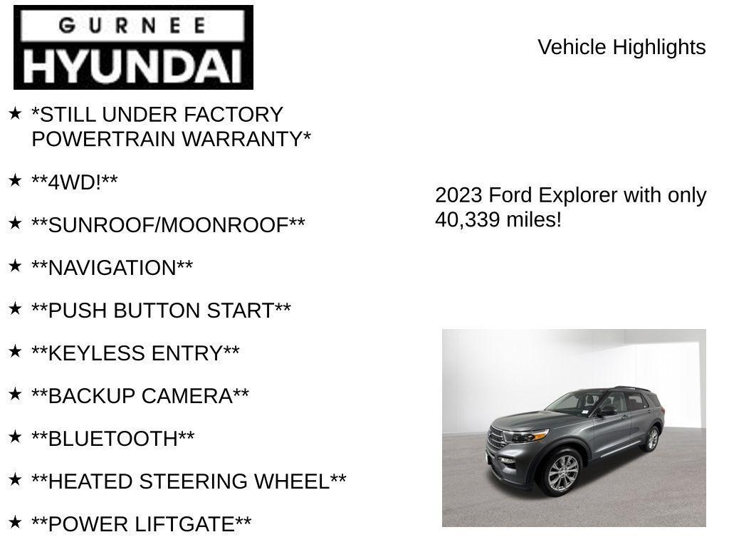 used 2023 Ford Explorer car, priced at $26,425