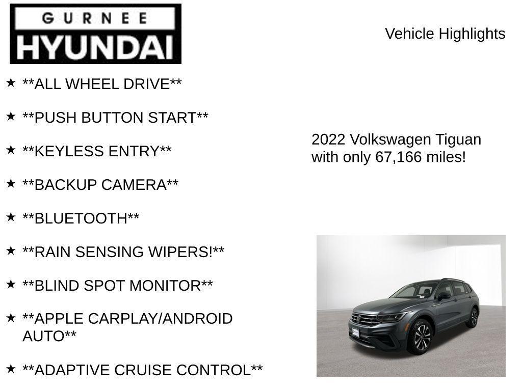 used 2022 Volkswagen Tiguan car, priced at $17,912