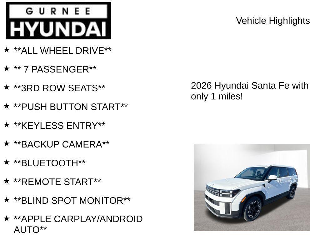 new 2026 Hyundai Santa Fe car, priced at $35,025