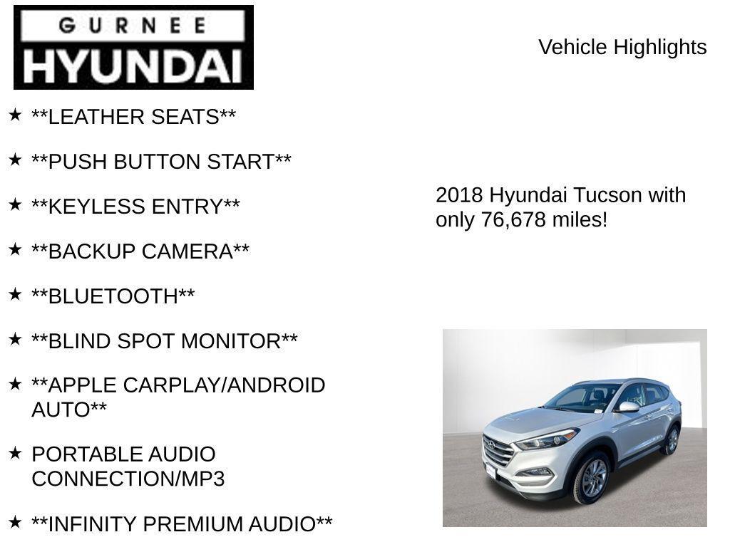 used 2018 Hyundai Tucson car, priced at $14,843