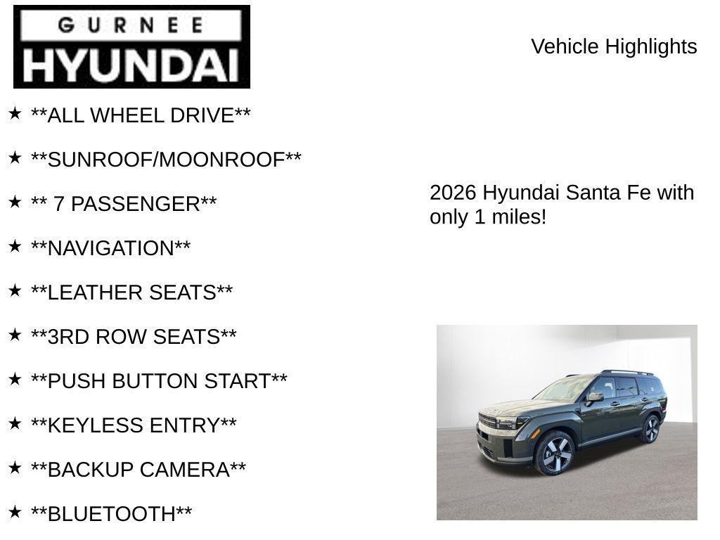new 2026 Hyundai SANTA FE HEV car, priced at $44,707