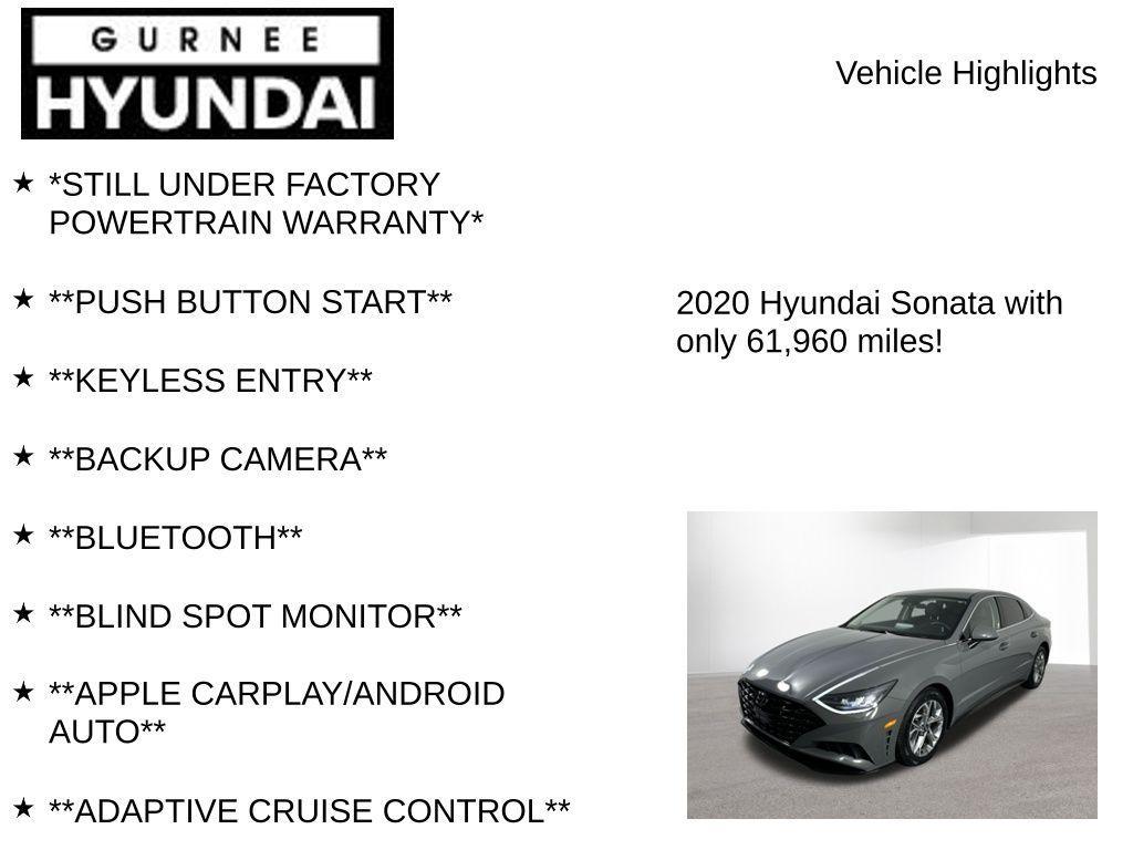 used 2020 Hyundai Sonata car, priced at $16,045