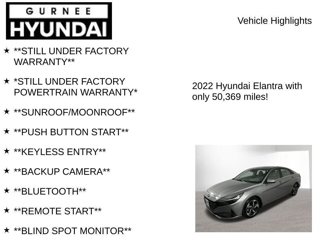 used 2022 Hyundai Elantra car, priced at $16,895